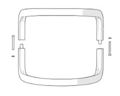 Interspiro visirramme enhet svart 