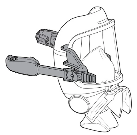 Interspiro hjelm adapter