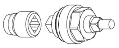 Interspiro service kit fl. kran K44 u/sp Kit for K44  uten sikkerhetsperre