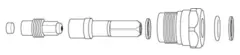 Interspiro service kit kran m/sperre K36 og K632 sealing kit