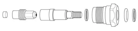 Interspiro service kit kran u/sperre K36 og K632 uten sperre 