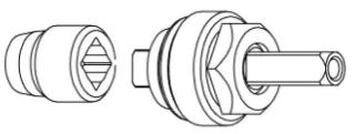 Interspiro service kit fl. kran K44 m/sp Kit for K44 med sikkerhetsperre 