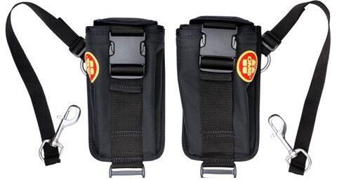 OMS vektlomme svart  horisontal m/d-ring