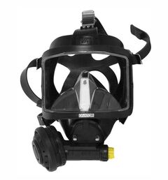 Interspiro Divator helmaske overtrykk Ventil svart naturgummi u/friskluftsluke