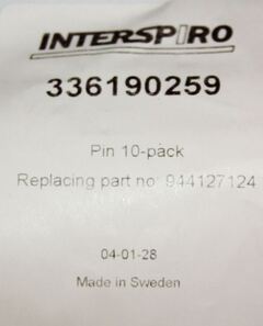 Interspiro stift til ventilinnsats 10 pk