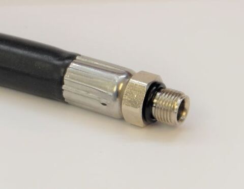Interspiro mellomtrykk slange 900 mm QSR regulator