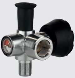 Interspiro flaskeventil M18 300 bar 90&#176;, manometer, K632 type