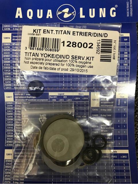 Aqualung servicekit 1.tr HP Titan /Old HP Titan / Titan Old