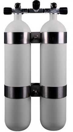 OMS dobbeltsett 7 liter stål 300 bar