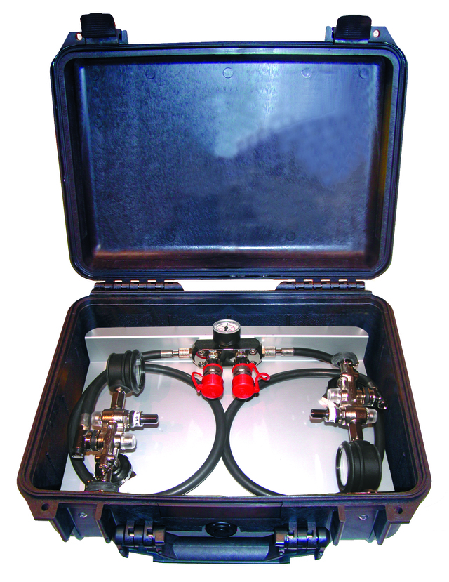 Interspiro TRS panel ,2 x euro koblinger Spiroline 