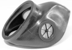Interspiro innermaske svart silikon Divator med holder f/ tilbakeslagsventil