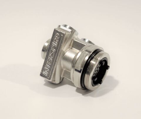 Interspiro svivel MKII m/pluggede porter 4 port UNF3/8