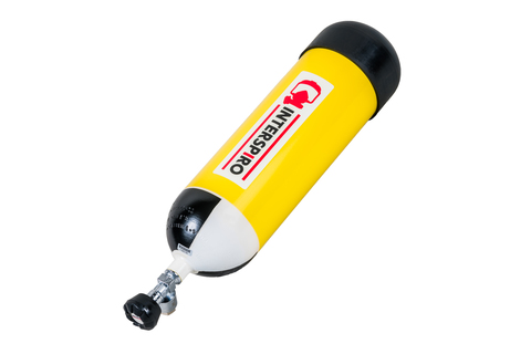Interspiro st&#229;lflaske 6.0L In-line Basis versjon 6.0 flaske Inline ventil