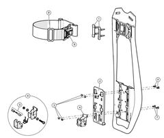 Interspiro flaskeholder singel flaske inklusiv spenne del nr 8