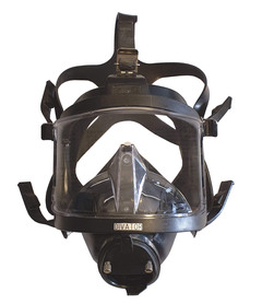Interspiro Divator helmaske uten PV Svart naturgummi u/friskluftsluke