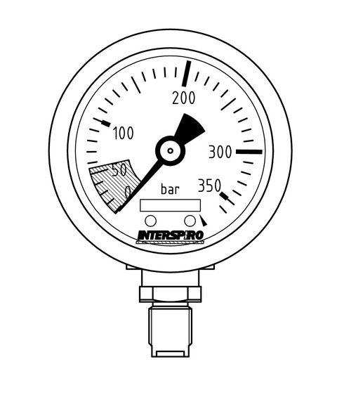 Interspiro manometer enhet Erstatter 336190762